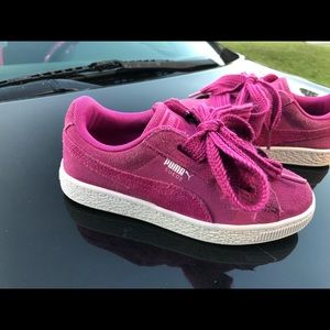 puma heart fushia
